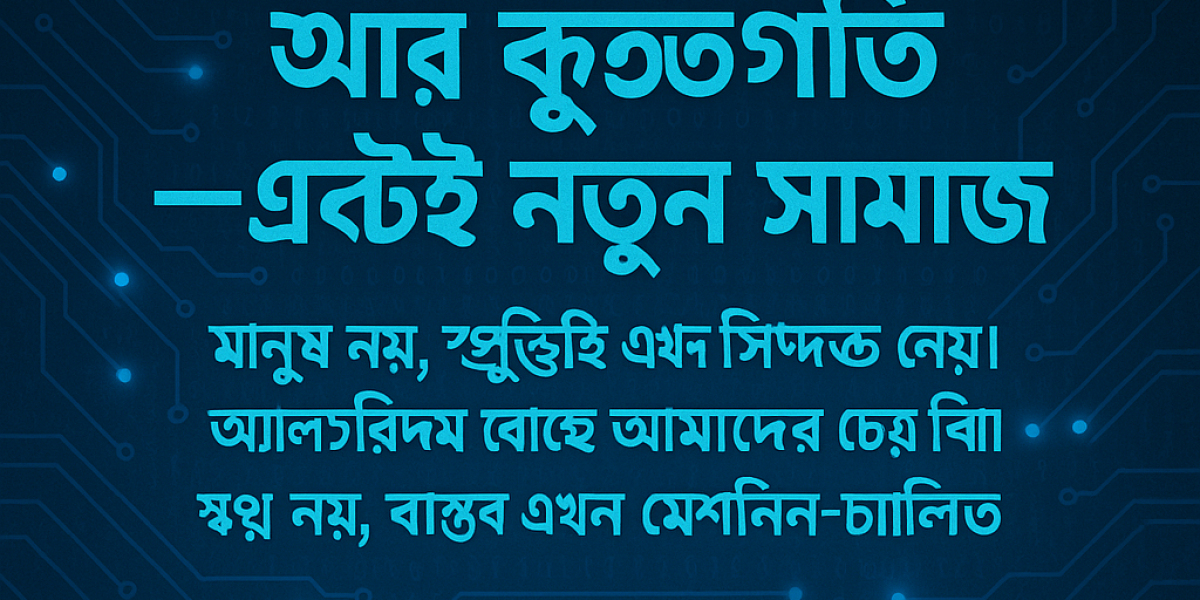 ডেটা, ডিজিটাল আর দ্রুতগতি — এটাই নতুন সমাজ